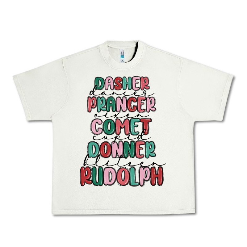Dasher Dancer Prancer Vixer Comet Cupid Donner Bli Urban Heavy Tee by MaliasSmallBusiness | Teevron