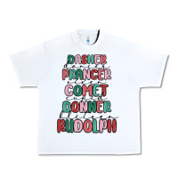 White dasher dancer prancer vixer comet cupid donner bli Urban Heavy Tee - MaliasSmallBusiness