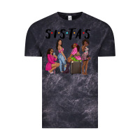 Cloud Black sista sisters afro black women Vintage Tee - NancyCooperArtShop