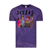 Cloud Purple sista sisters afro black women Vintage Tee - NancyCooperArtShop