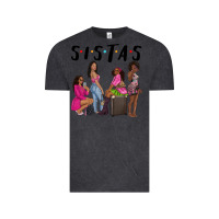 Vintage Black sista sisters afro black women Vintage Tee - NancyCooperArtShop