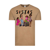Vintage Coffee sista sisters afro black women Vintage Tee - NancyCooperArtShop