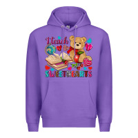 Purple I teach sweethearts Valentine's Day Premium Hoodie - HowdyJamesFarm