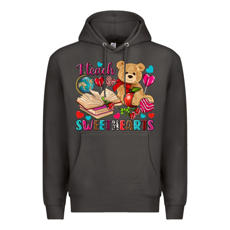 I Teach Sweethearts Valentine's Day Premium Hoodie by HowdyJamesFarm | Teevron