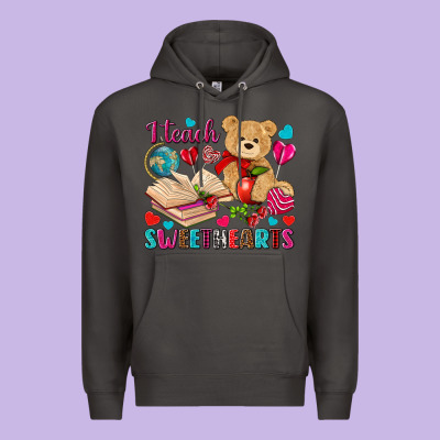 I Teach Sweethearts Valentine's Day Premium Hoodie Designed By Howdyjamesfarm