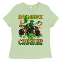 Shamrocks Crusher Monster Truck With Shamrocks Ladies Tee | Teevron