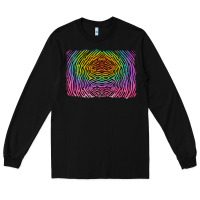 Black colorful zebra background Long Sleeve Tee - RanaPortraitStore