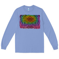Colony Blue colorful zebra background Long Sleeve Tee - RanaPortraitStore