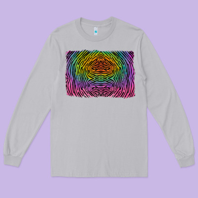 Colorful Zebra Background Long Sleeve Tee Designed By Ranaportraitstore