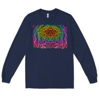 Navy colorful zebra background Long Sleeve Tee - RanaPortraitStore