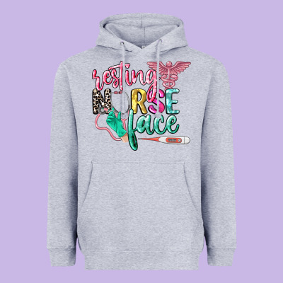Resting Nurse Face Heavyweight Hoodie Designed By Cowgirlartshop