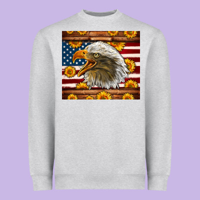 American Flag Eagle Tumbler Heavyweight Sweatshirt Designed By Lillyallendesigns