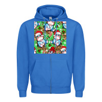 True Royal Christmas cute hippo sitting Zipper Hoodie - NancyCooperArtShop