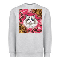 Heather Grey ragdoll cat Heavyweight Sweatshirt - LillyAllenDesigns