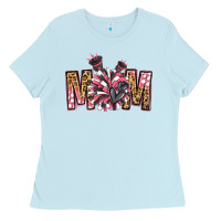 Baby Blue cheer mom Ladies Tee - Jasminsmagicworld
