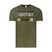 Vintage Olive you are enough Vintage Tee - MaliasSmallBusiness