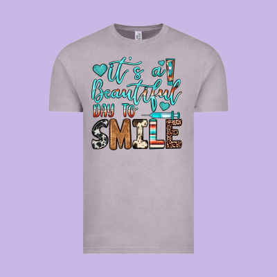 It’s A Beautiful Day To Smile Vintage Tee Designed By Jahusdesignshop