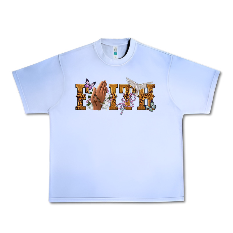 Faith With Praying Hands Urban Heavy Tee by NancyCooperArtShop | Teevron