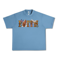 Pebble Blue faith with praying hands Urban Heavy Tee - NancyCooperArtShop