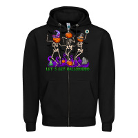 Black Let's get halloweird Zipper Hoodie - NancyCooperArtShop