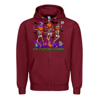 Burgundy Let's get halloweird Zipper Hoodie - NancyCooperArtShop