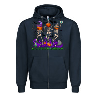 Navy Let's get halloweird Zipper Hoodie - NancyCooperArtShop