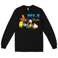 Black pre k dude Long Sleeve Tee - BundleAndBundleShop