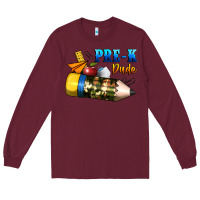 Burgundy pre k dude Long Sleeve Tee - BundleAndBundleShop