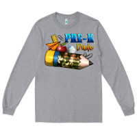 Heather Grey pre k dude Long Sleeve Tee - BundleAndBundleShop