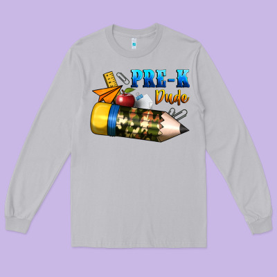 Pre K Dude Long Sleeve Tee Designed By Bundleandbundleshop