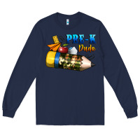 Navy pre k dude Long Sleeve Tee - BundleAndBundleShop