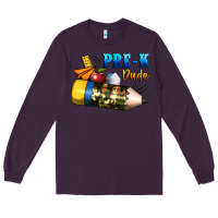 Plum pre k dude Long Sleeve Tee - BundleAndBundleShop