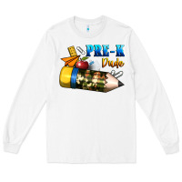 White pre k dude Long Sleeve Tee - BundleAndBundleShop