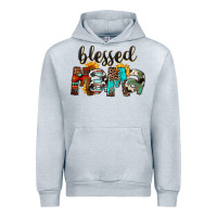 Heather Grey Blessed Mama Urban Hoodie - FaDigitalArtStudio