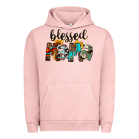 Pigment Salmon Blessed Mama Urban Hoodie - FaDigitalArtStudio