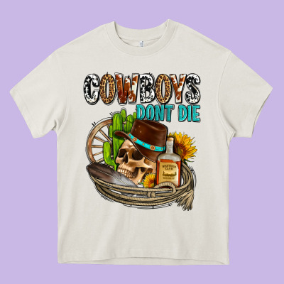 Cowboys Don't Die Heavy Core Tee Designed By Adodesignshop