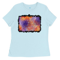 Baby Blue halloween background Ladies Tee - BundleAndBundleShop