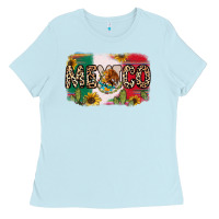 Baby Blue Mexico Ladies Tee - RanaPortraitStore