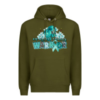 Army Green ovarian cancer warrior Premium Hoodie - CowGirlArtShop