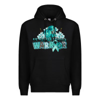 Black ovarian cancer warrior Premium Hoodie - CowGirlArtShop