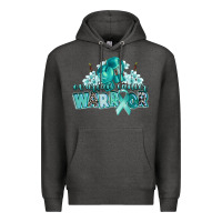 Charcoal Heather ovarian cancer warrior Premium Hoodie - CowGirlArtShop