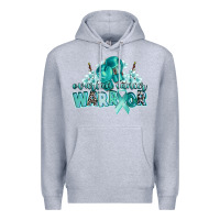 Heather Grey ovarian cancer warrior Premium Hoodie - CowGirlArtShop