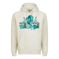 Oatmeal Heather ovarian cancer warrior Premium Hoodie - CowGirlArtShop