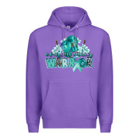 Purple ovarian cancer warrior Premium Hoodie - CowGirlArtShop