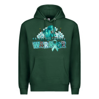 Sports Green ovarian cancer warrior Premium Hoodie - CowGirlArtShop