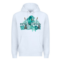 White ovarian cancer warrior Premium Hoodie - CowGirlArtShop
