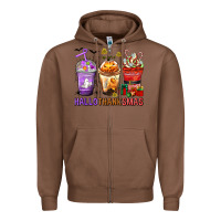 Chestnut hallothanksmas coffee cups Zipper Hoodie - texasbilliewilder
