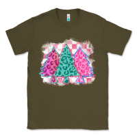 Army Green christmas leopard trees Classic Tee - MaliasSmallBusiness