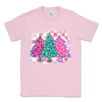 Bubblegum Pink christmas leopard trees Classic Tee - MaliasSmallBusiness