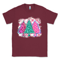 Burgundy christmas leopard trees Classic Tee - MaliasSmallBusiness
